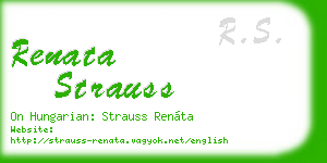 renata strauss business card